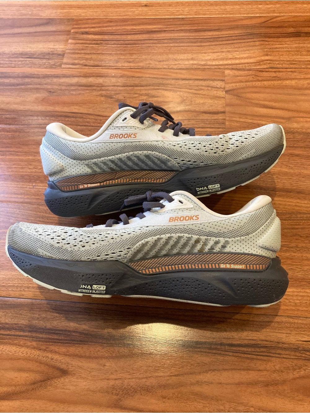 Brooks Adrenaline GTS 24 Women's 10.5Wide Gray Running Sneaker Shoes 1204261D030